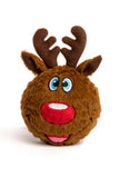 Fabdog Holiday Faball Reindeer Dog Toy