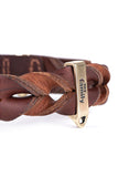 My Family Ascot Brown Leather Dog Collar