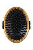 Bamboo Groom Curry Brush with Rubber Bristles