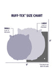 Hugglehounds Ruff-Tex Ball Dog Toy Size Chart