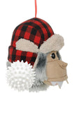 Tall Tails Holiday Yeti Head with Hat 2x1 Dog Toy