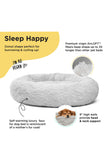 Best Friends Lux Fur Donut Dog Bed, Grey