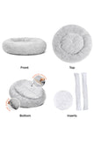 Best Friends Lux Fur Donut Dog Bed, Grey