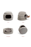 Best Friends 2-in-1 Honeycomb Hut Cuddler Gray Cat Cave