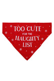 Pearhead Too Cute for the Naughty List Pet Bandana