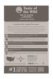 Taste of the Wild Wetlands Dry Dog Food Back of Bag